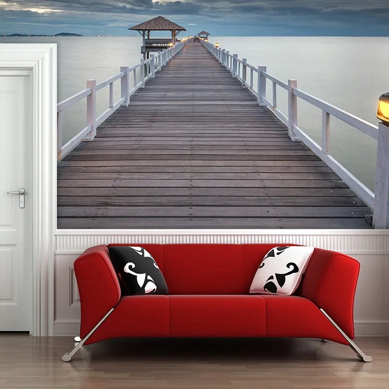 Sablio Tapeta Drevené mólo - 125x75 cm