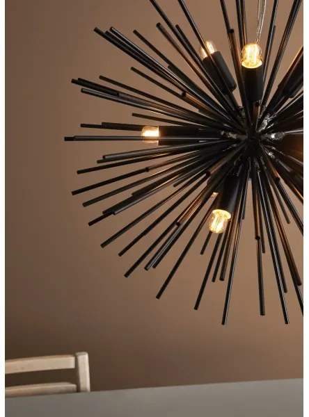 Markslöjd 108048 - Luster na lanku SOLEIL 9xE14/20W/230V čierna