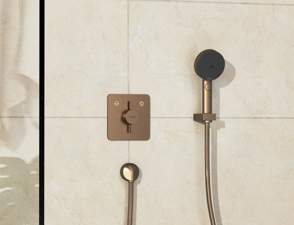 Hansgrohe DuoTurn Q, batéria pod omietku pre 2 spotrebiče, kartáčovaný bronz, HAN-75414140