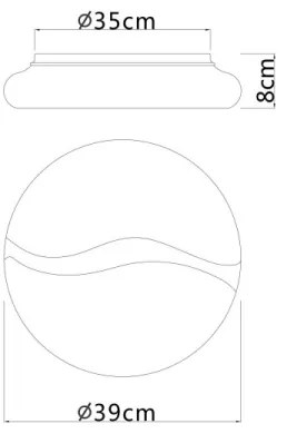 Globo 41790-20 - LED stropné svietidlo LETICIA LED/24W/230V pr. 39 cm