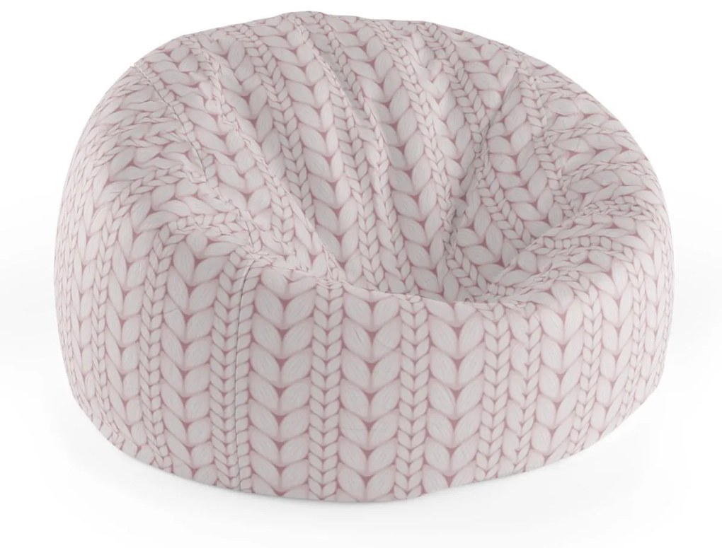 Sablio Sedací vak Cocoon Staroružové pletenie - 75 x 45 x 35 cm