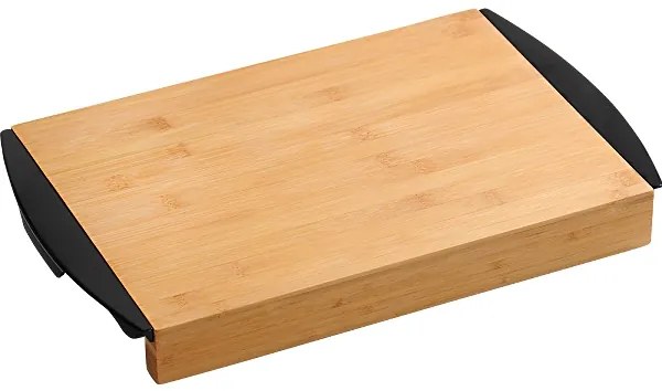 Kesper Krájacia doska, doštička, bambusová, s 2 miskami, CUTT2 - čierna