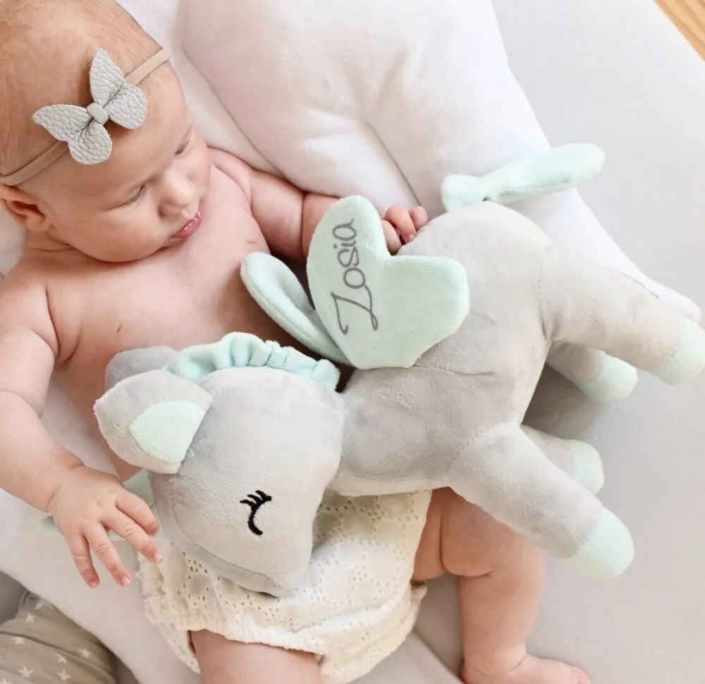 Mojkáčik - Plyšový jednorožec mätový L