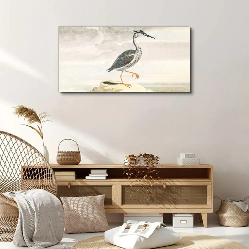 Obraz na plátne Kreslenie zvierat vták neba