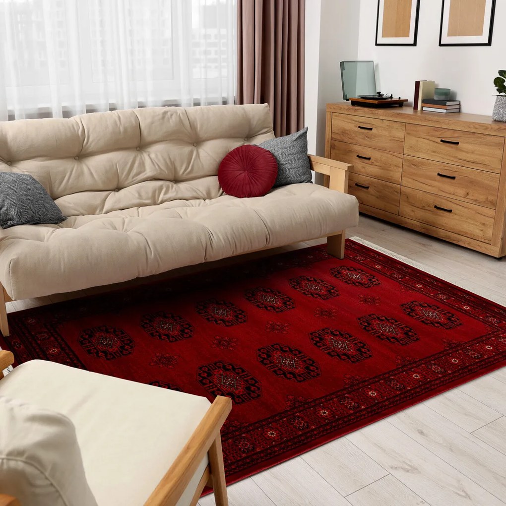 Dywany Łuszczów, Kusový koberec Orient 6871 vínový, 100x200, červená, kancelária