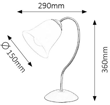 RABALUX Stolová lampa FABIOLA, biela patina