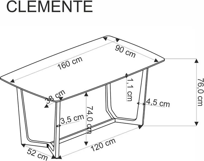 Jedálenský stôl Clementine (biely  mramor + zlatá) (pre 6 osôb). Vlastná spoľahlivá doprava až k Vám domov. 1092380