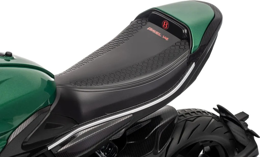 Detská elektrická motorka Ducati Diavel x Bentley Green