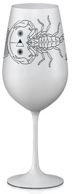 Crystalex pohár Zverokruhy Škorpión biela 550 ml