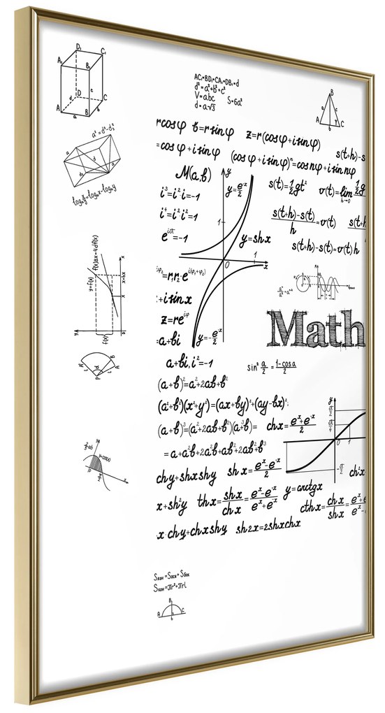 Artgeist Plagát - Math [Poster] Veľkosť: 20x30, Verzia: Zlatý rám s passe-partout