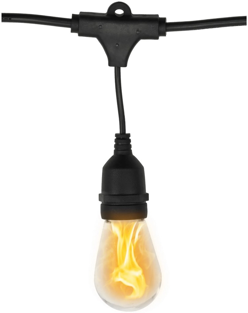 BERGE LED vonkajšia girlanda 15m - 15xLED Atmospheric Fire FLAME