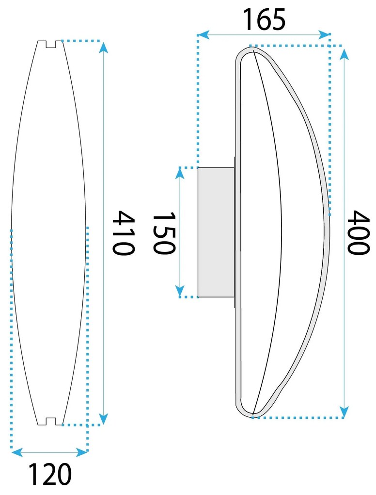 Toolight Toolight, LED nástenné svietidlo 15W, 4000K, 3000lm, G125-W, ružové zlato, OSW-02617