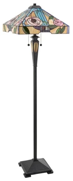 Endon 64383 - Stojacia lampa Tiffany WILLIOW 2xE27/60W/230V pr. 42,5 cm