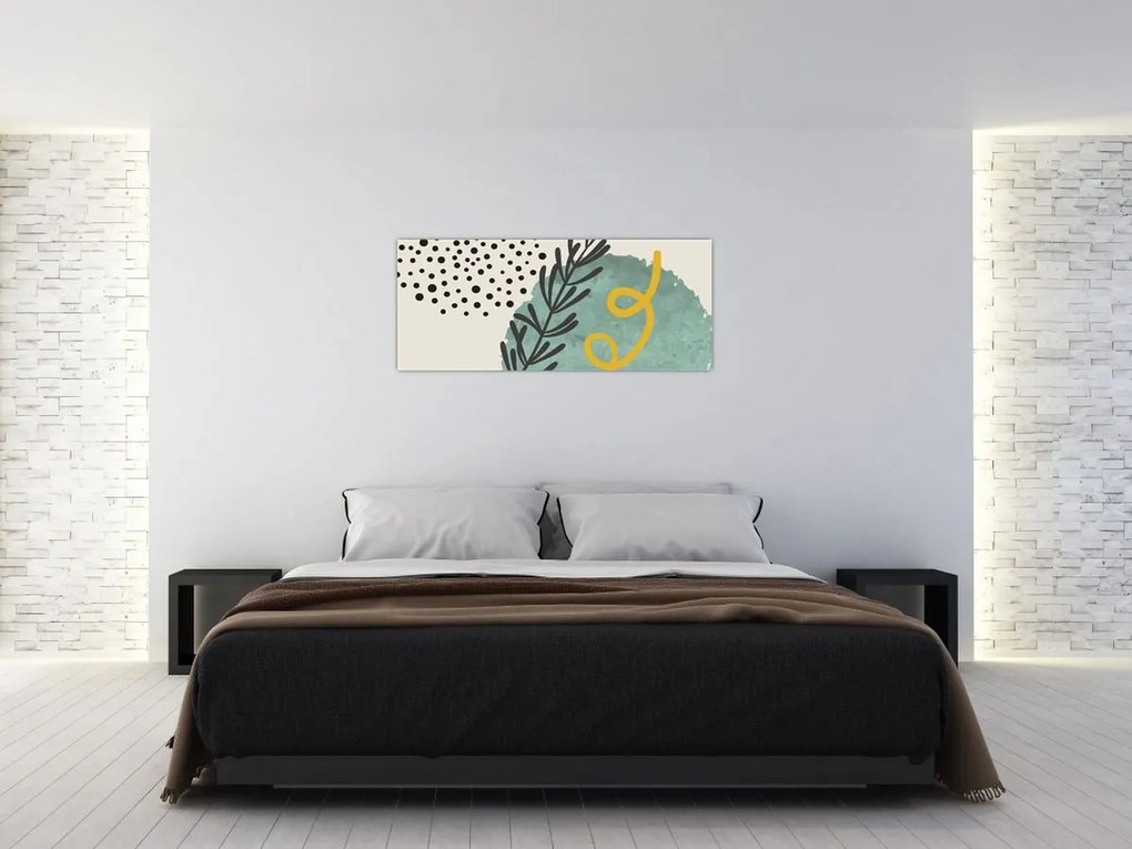 Obraz - Abstraktné listy N⁰1 (120x50 cm)