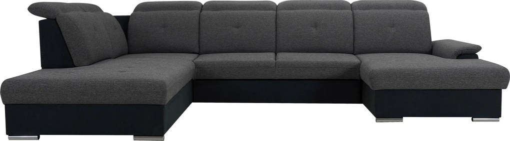 XXXLutz SEDACIA SÚPRAVA, textil, čierna, tmavosivá Cantus - Sedačky - 000812006480