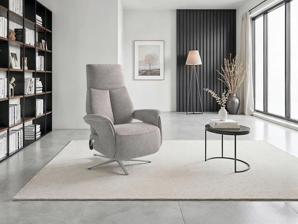 XXXLutz RELAXAČNÉ KRESLO, textil, sivá Sit & More - Online Only obývacie izby - 00014403571K