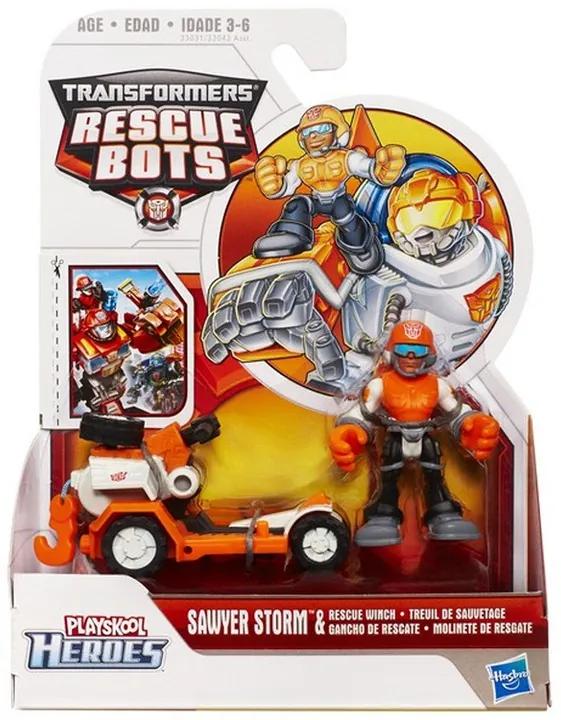 Hasbro Transformers Sawyer Storm + vozidlo s navijakom