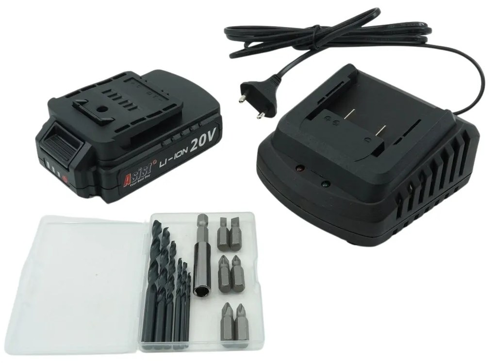 ASIST Aku vŕtačka 20V 2,0Ah v kufri s automatickým kompresorom 10Bar