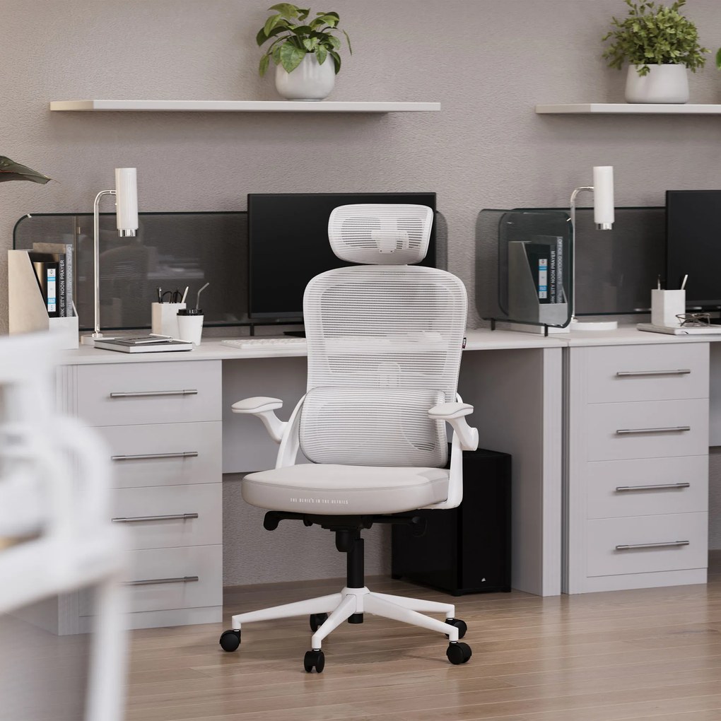 Ergonomická kancelárska stolička Normal Size, svetlosivá: Diablo V-Light