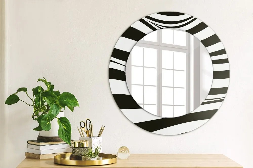 Okrúhle ozdobné zrkadlo Abstraktná vlna fi 50 cm