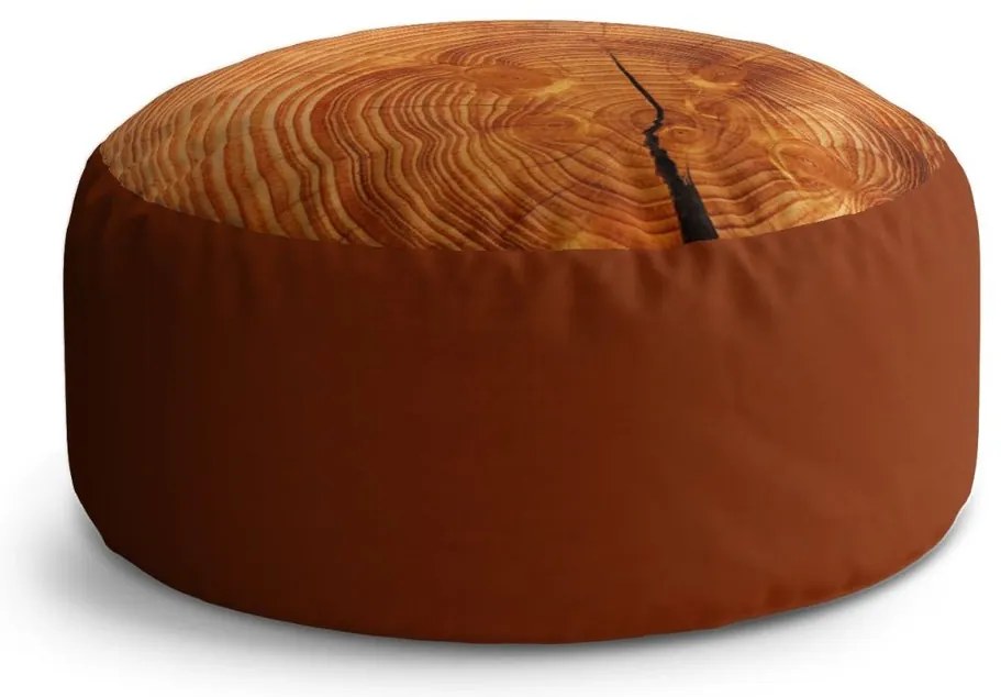 Taburet Circle drevo 2, hnedá