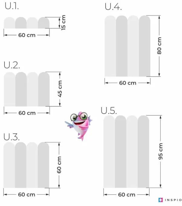 Zástena za posteľ pre chlapcov „Oblúk – Blue Beige (neutrálna béžová – imodrá)