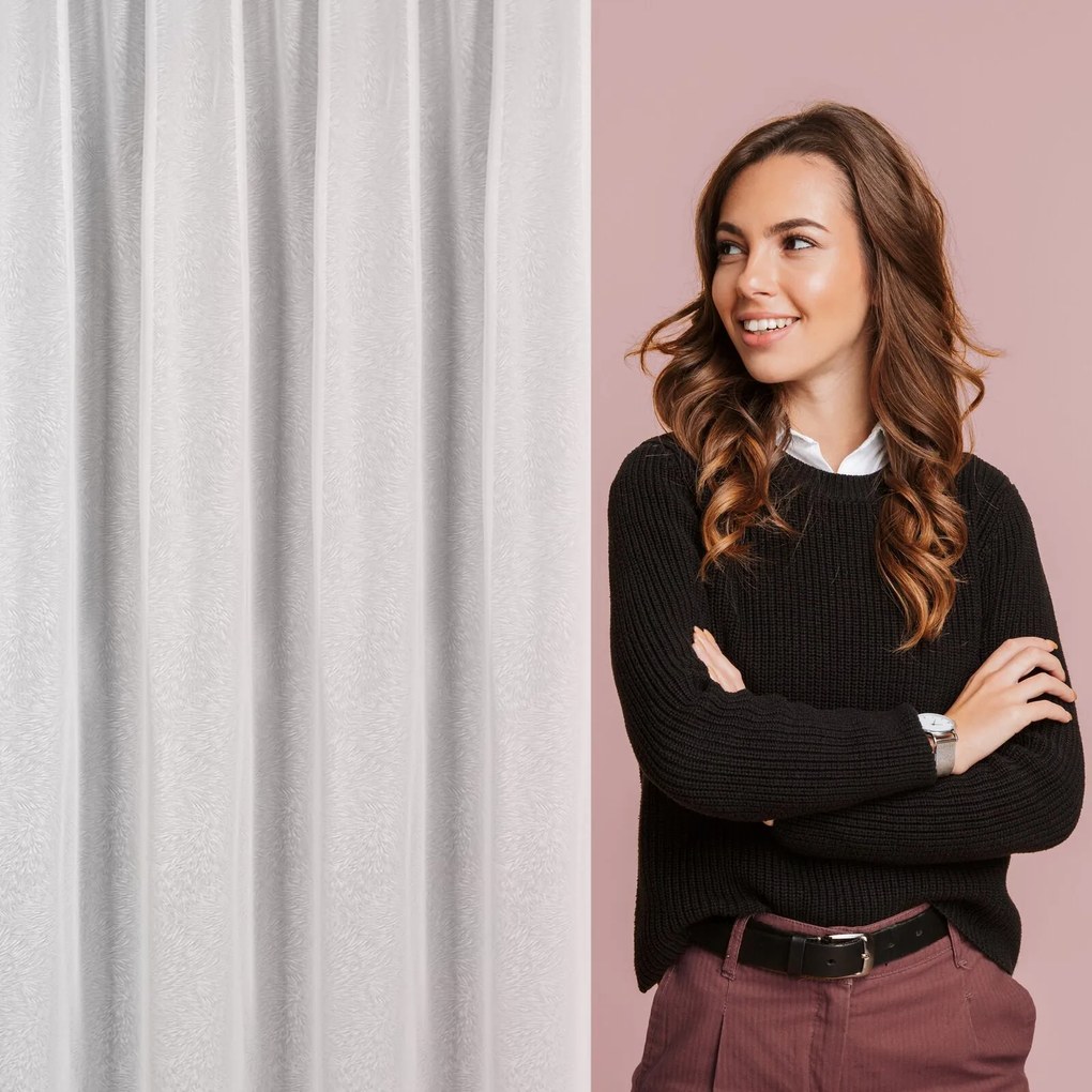 ZÁCLONA NA PÁSKE TULSA 140X270 CM BIELA