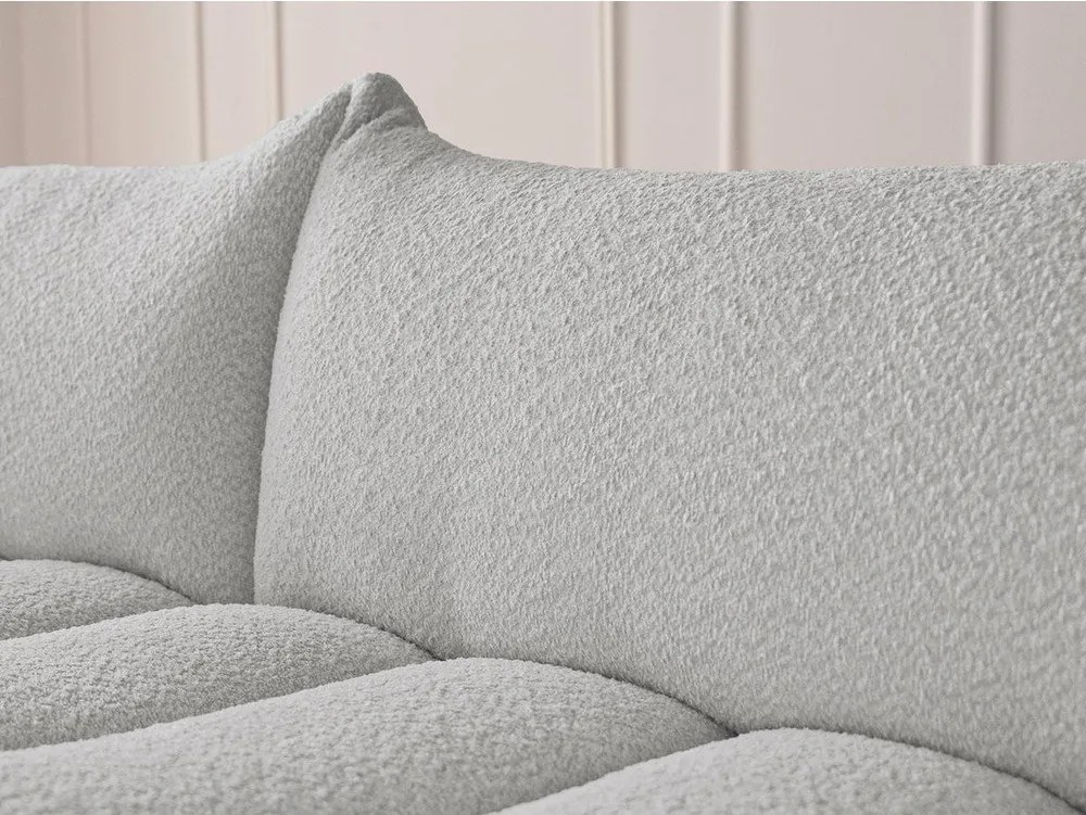 Svetlosivá rohová pohovka z textílie buklé (ľavý roh/s leňoškou) Azra – Bobochic Paris