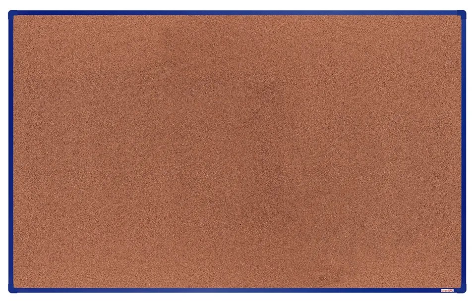 Korková nástenka boardOK v hliníkovom ráme, 2000 x 1200 mm, modrý rám