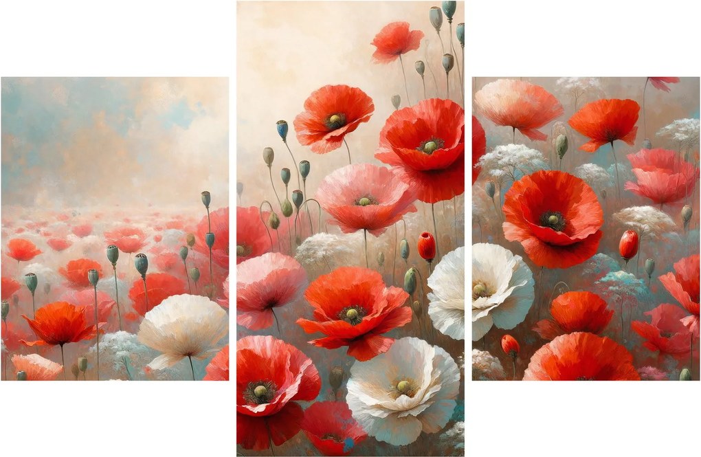 Obraz - Maľba vlčích makov (90x60 cm)