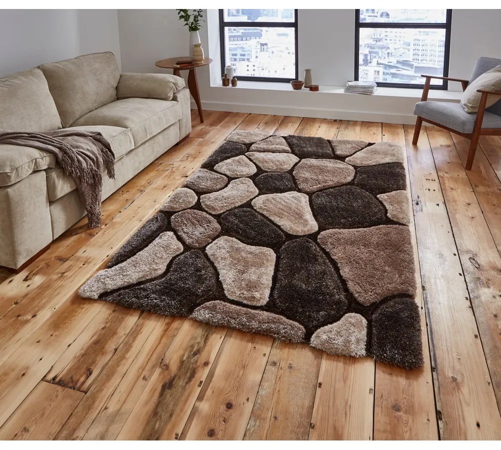 Béžovo-hnedý ručne viazaný koberec Think Rugs Noble House, 120 × 170 cm