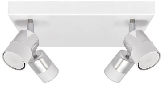 LED Bodové svietidlo TUBSSON 4xGU10/4,8W/230V biela/lesklý chróm