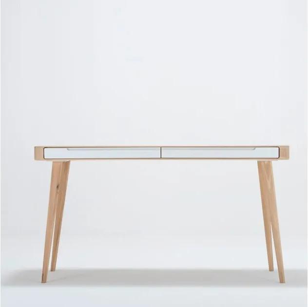 Pracovný stôl z dubového dreva Gazzda Ena, 140 × 60 × 75 cm
