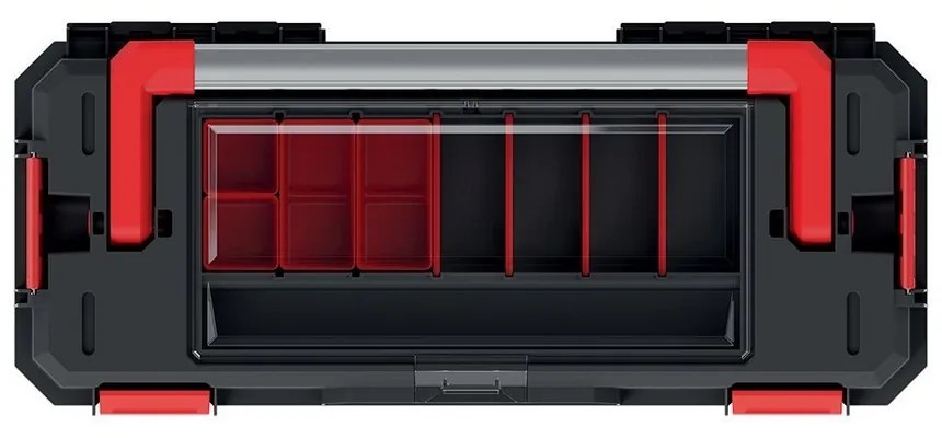 Kufor na náradie B, šírka 65 cm, organizér, čierna