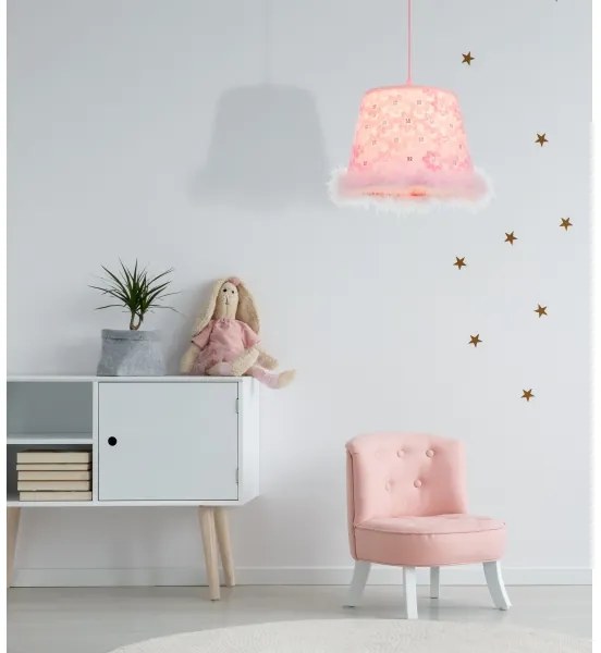 Globo 15720 - Detský luster na lanku TARSO 1xE27/60W/230V ružová