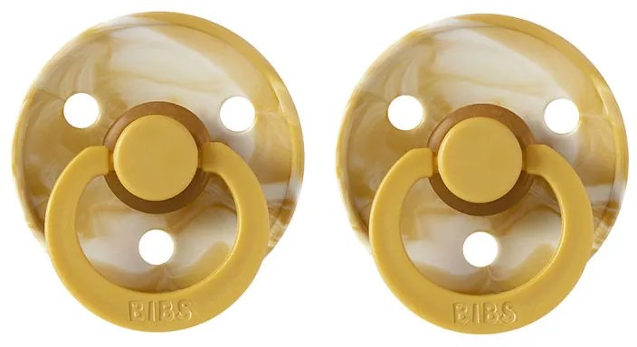 BIBS Colour cumlíky, kaučuk 2ks - veľkosť 1 - Tie dye mustard