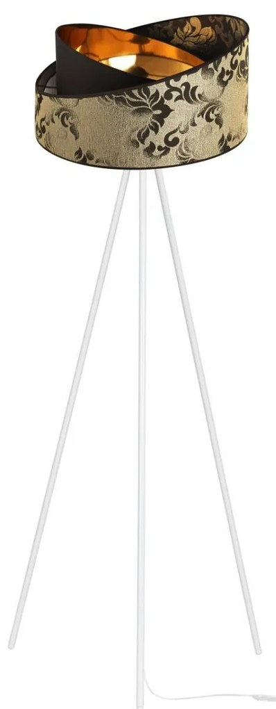 Stojacia lampa Werona, 1x textilné tienidlo so vzorom (výber zo 7 farieb), (výber z 2 farieb konštrukcie), m