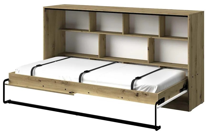 Sklápacia posteľ  horizontálne Nero 16  – Čierna Mat