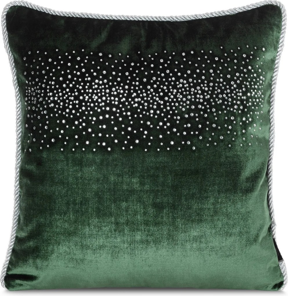 DEKORAČNÁ OBLIEČKA NA VANKÚŠ ROYAL6 45X45 CM TMAVOZELENÁ
