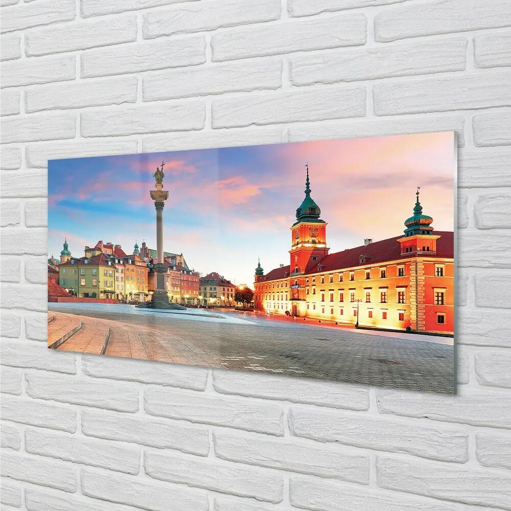 Sklenený obraz Sunrise Varšava Staré Mesto 100x50 cm