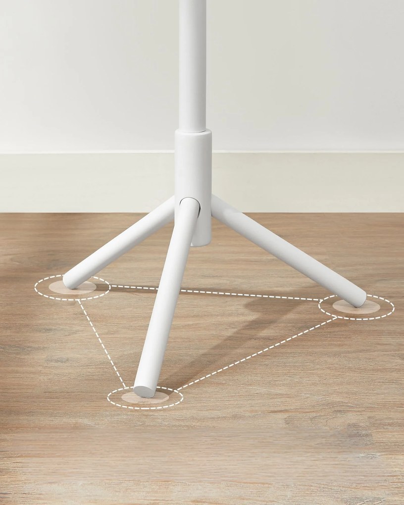 Biely vešiak z masívneho dreva STELLO