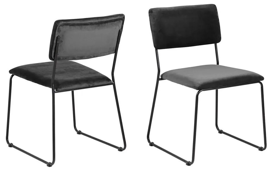 Jedálenská stolička COLE 1 ks tmavošedá