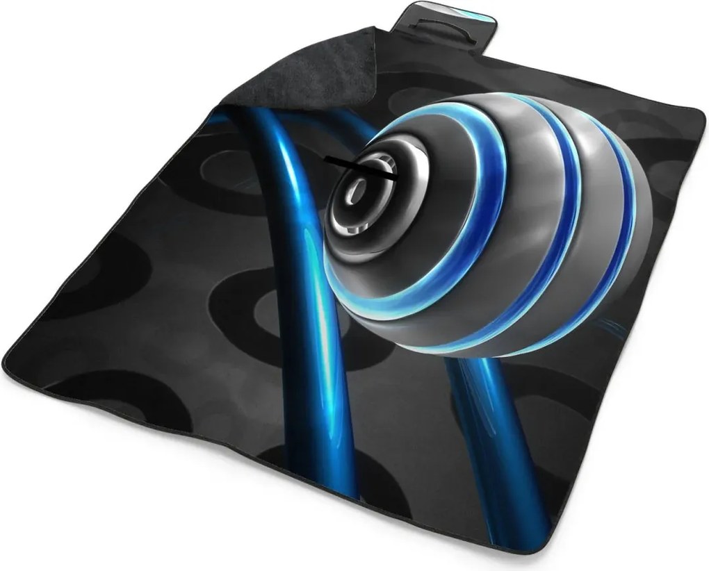 Sablio Plážová deka Modrá guľa: 200x140 cm