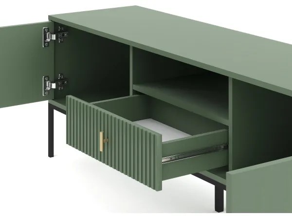 Televízny stolík SUE zelený/čierny