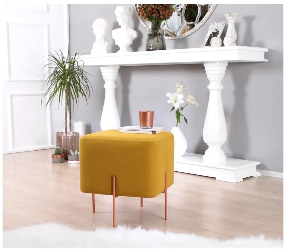 Taburet v horčicovej farbe Copper – Artie