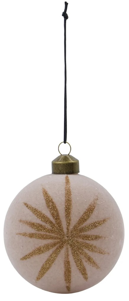 House Doctor Sklenené vianočné ozdoby Rose – set 4 ks