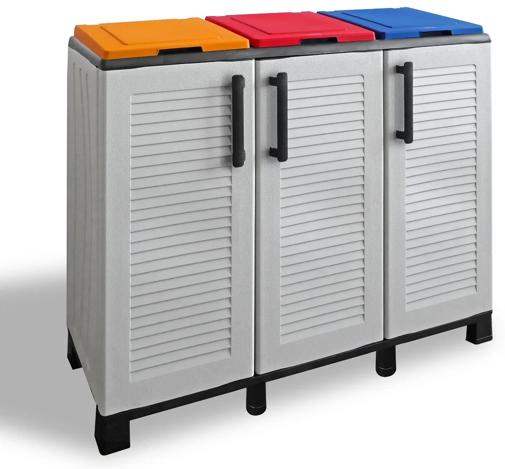 ARTPLAST Skriňa na triedený odpad Linea Family 3dv/3víka-farebná Poškodený obal: Nie