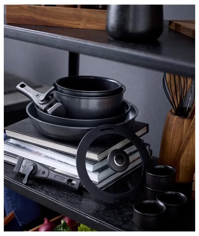 Hliníková súprava rajnice s nepriľnavým povrchom s odnímateľnou rukoväťou a pokrievkou 2 ks 2,4 l – Holm