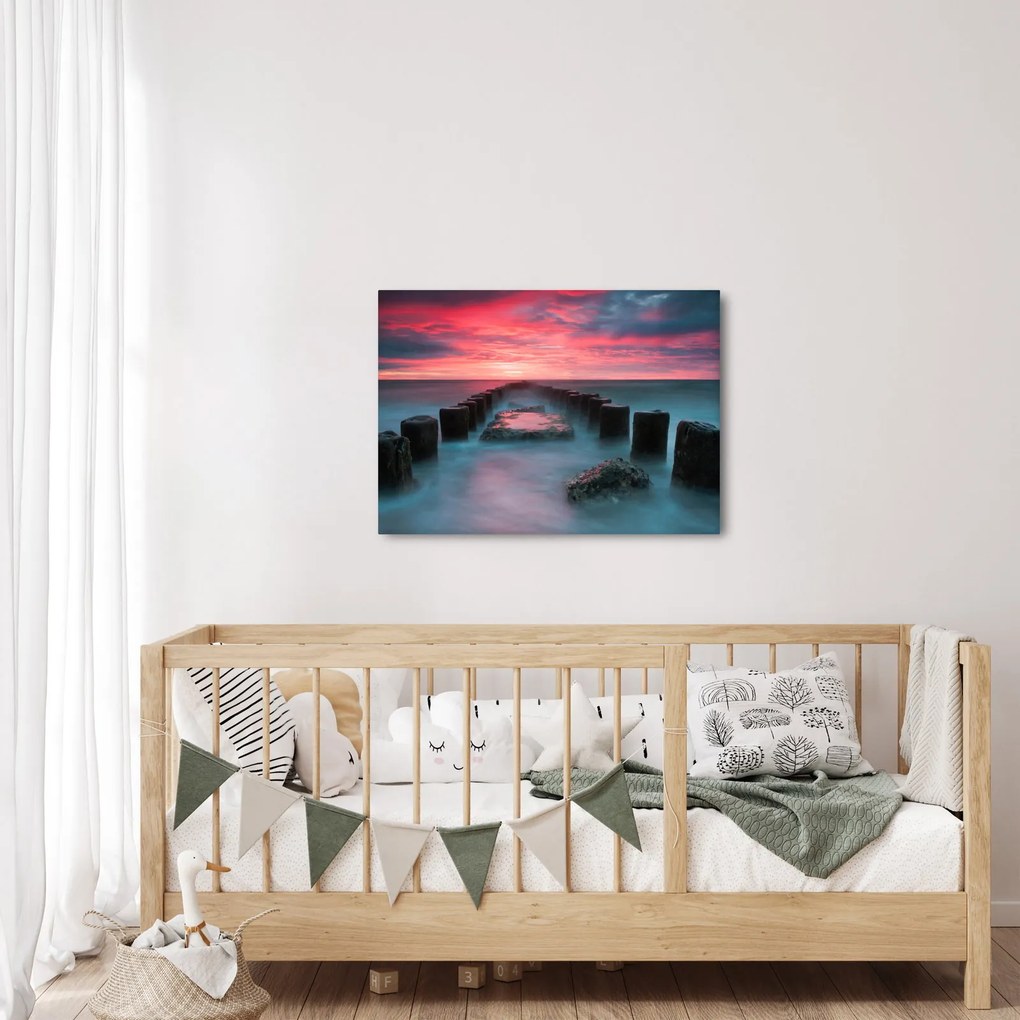 Obraz - Skaly v mori (70x50 cm)