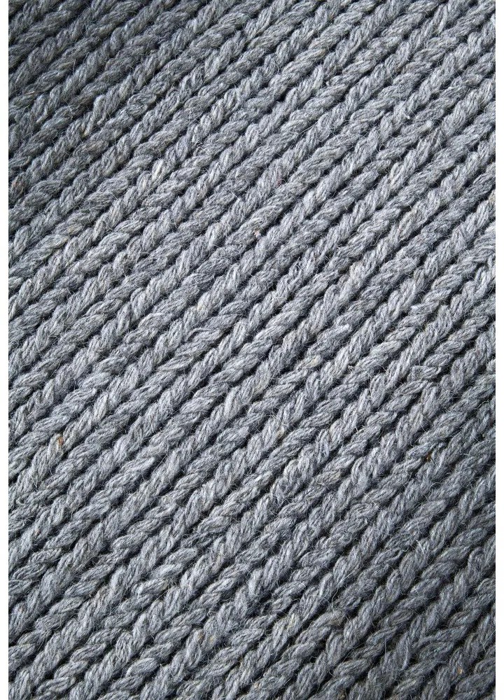 Sivý ručne tkaný vlnený okrúhly koberec ø 200 cm Francois – Villeroy&Boch